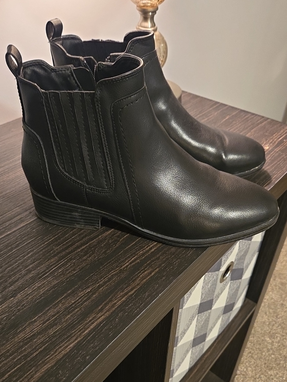 MIA Black Leather Chukka Chelsea Boots